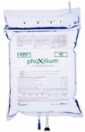 Ajou University Hospital Pharmacy Newsletter Phoxilium 1.2mmol/L 인산 4K/L (5L) 폭실리움인산액 1.2mmol/L (5L) 1. 성분및함량 (5L/Bag 중 ) A 분획 250mL 중 B 분획 4,750mL 중 Calcium chloride dehydrate 0.