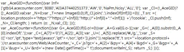분석스크립트를설치하실때 <script language= javascript > 와 </script> 가중복삽입될경우분석스크립트가정상적으로작동하지않습니다.