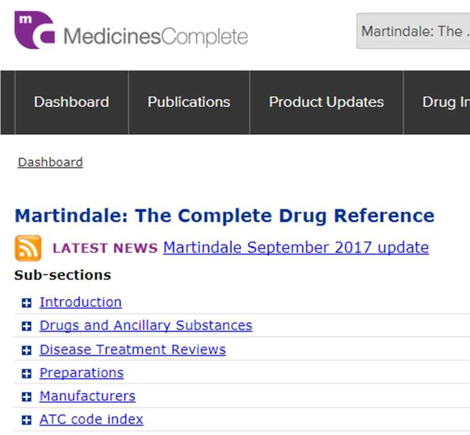 Reinventing BMJ Best Practice Martindale 약물정보제공 BNF / AHFS