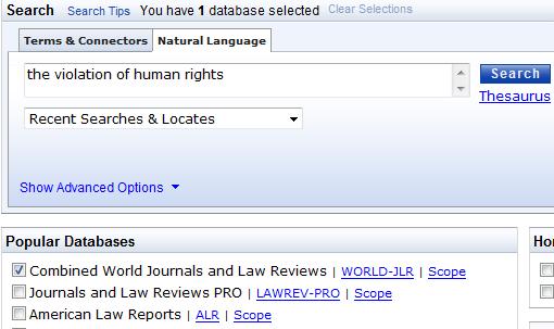 Journal & Law Review 검색 (1) 13 특정주제에대한전체저널아티클을대상으로검색할경우 1.
