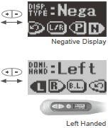 메모리설정 : 기타기능 기타기능 : 초기설정은다음과같습니다. Beeper (BEEP VOLUME) Big Right or Left Handed (DOMI.HAND) Right Auto Power Off (AUTO PWR) 3 분 Backlight (B.L.COLOR CHANGE) ON Positive/Negative Display (DISP.