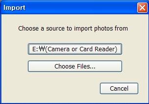 Library - 이미지가져오기 디지털카메라의메모리카드또는하드드라이브, CD/DVD 에담긴이미지파일 (Camera RAW, JPEG, DNG, TIFF,