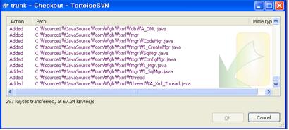 해당디렉토리폴더의컨테스트메뉴에서 SVN Checkout 을선택한다.
