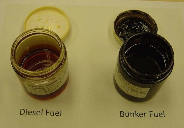 고세탄가 )( 약 80%), 소형보일러연료, 기계세정용, 젃삭용등으로이용 중유 (Heavy oil or Fuel Oil or Bunker-C Oil) 비중 0.9-1.