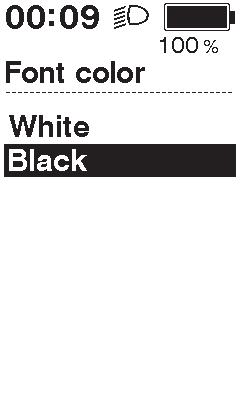 설명 [White] 검정색배경에흰색텍스트를표시합니다. [Black] 흰색배경에검정색텍스트를표시합니다. 3.