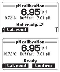 ph 보정하기 Calibration 보정 모드에서 Single param.calibration" 를선택하면, ph Calibration" 이나타난다. 2가지선택사항이나타난다.