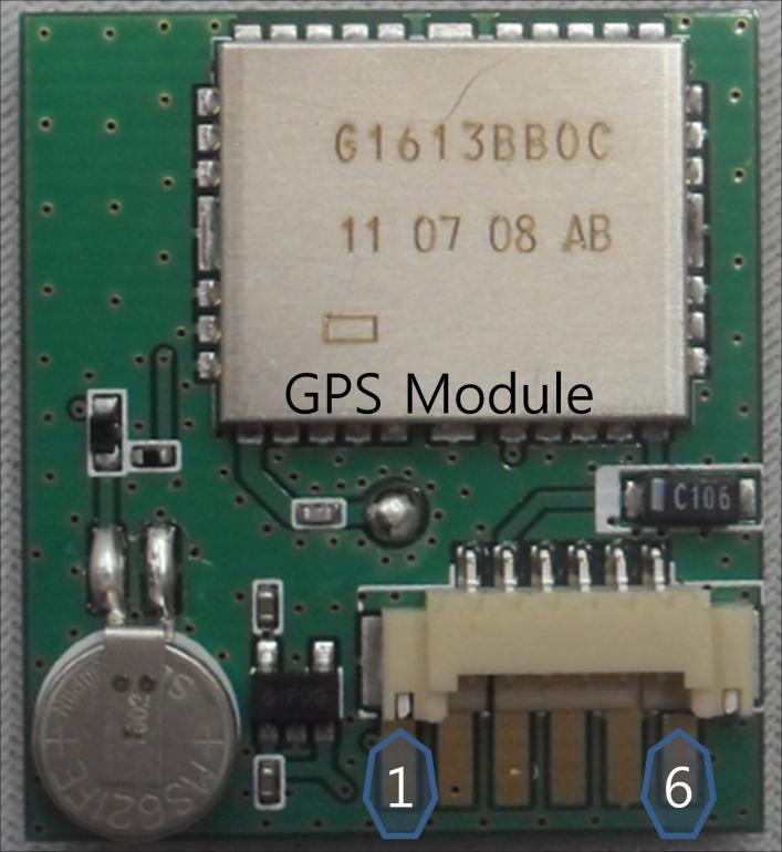 GPS Pin Description No Name In/out Remark 1 RESET NC 2 VCC IN GPS main Supply. Typ.