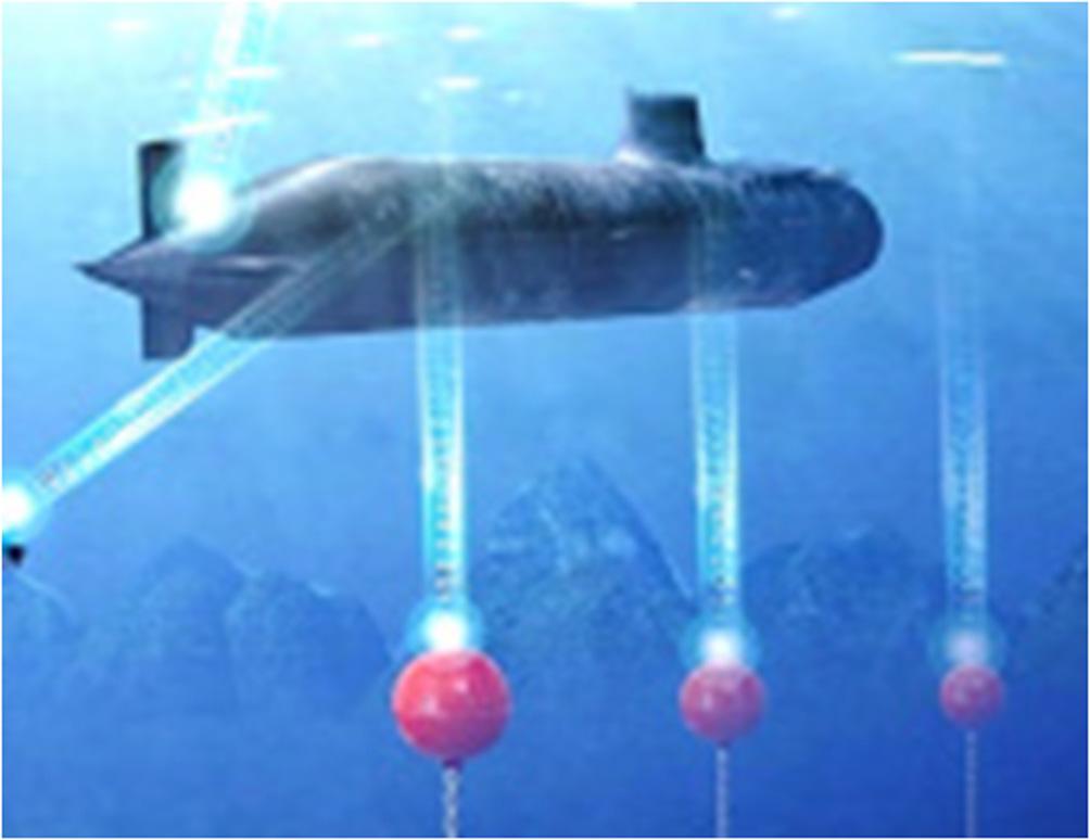 에서개발중인수중다이버가시광통신장치이다. Fig. 10 Japanese company's diver underwater optical communication device 4.