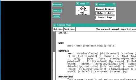 그림 9.4. X Windows System 화면예제. 9.2 Unix/Linux 과생물정보학