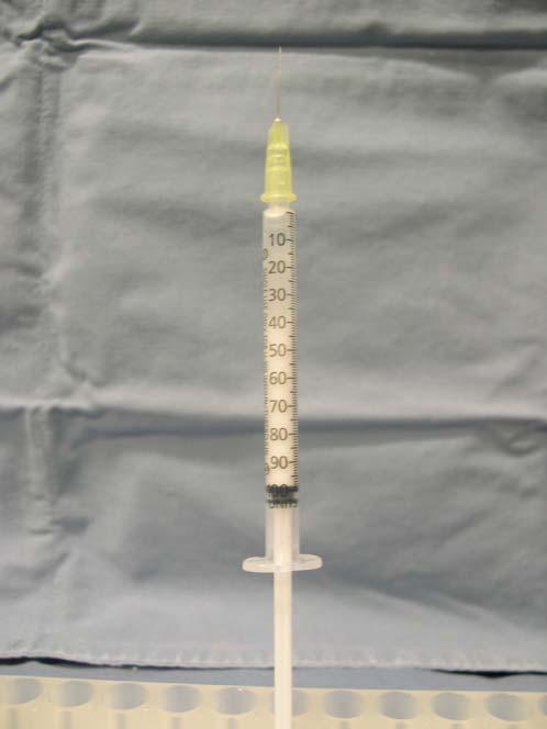 syringe set up with