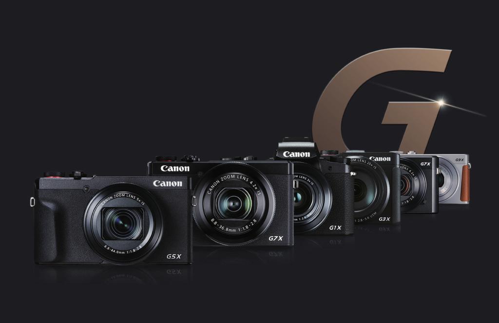High-end compact camera Series 고화질을만들어내는고성능렌즈, 대형센서, 영상엔진. 캐논고유의기술을사용해탄생시킨프리미엄컴팩트카메라 G 시리즈가아름다운사진을담아냅니다.