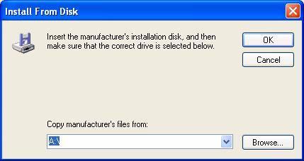 Install From Disk( 디스크에서설치 ) 대화상자가나타납니다.