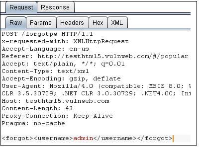 2). 실습 데모를위해서, Acunetix web scanner 테스트사이트인 http://testhtml5.vulnweb.