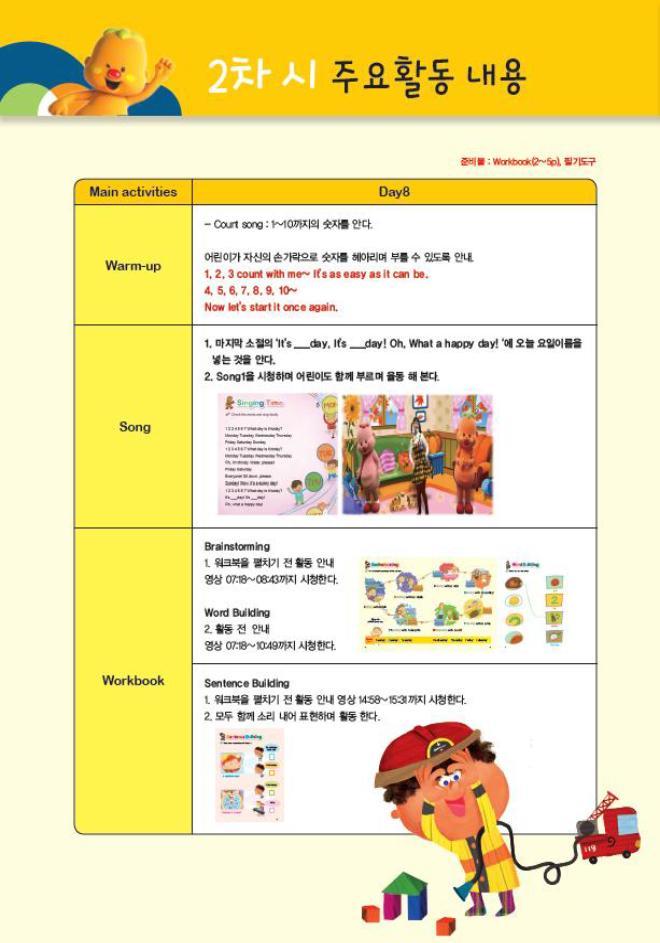 2. Story: Reduce! Reuse! Recycle!- Unit 2 3. Song1 4. Craft Time: Let s reuse! < 우유곽새집만들기 > 5. Review: 워크북 Word Building 인사말 : What day is it today? The days are getting shorter and shorter!