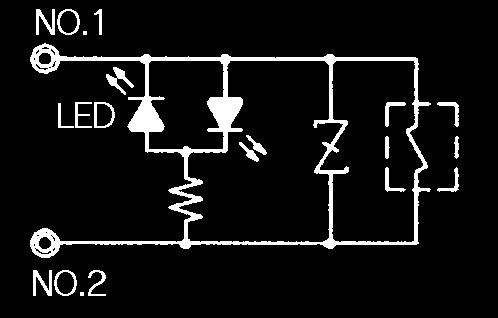 이상의결선일때의주의사항그로메트형은적색리드선에 (+) 측, 흑색리드선에 (-) 측을접속해주십시오. DIN 형터미널은콘넥터단자 No.