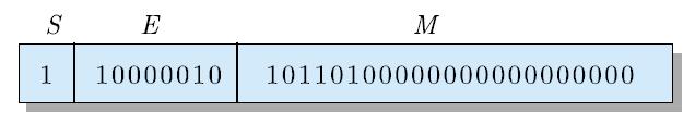 IEEE 754 표현예 (N = -13.625 ) 13.625 10 = 1101.101 2 = 1.