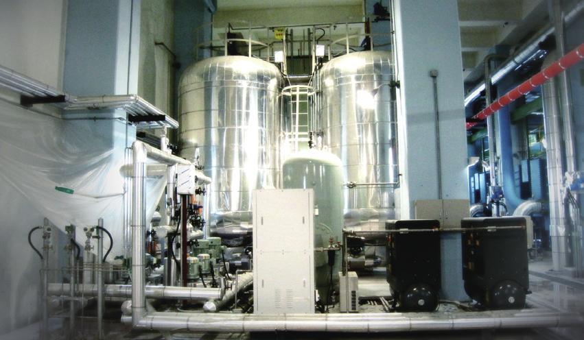 시간일정한실내난방과온수사용및개별보일러실의감소로생활공간확대 Eco-trol 구성요소 충진가스 : 압축기 Cooler 냉동Dryer 4stage Filter N 2 Gas Generator N 2 Receiver