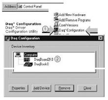 (2) Configure Boards DaqBoard/2000
