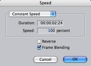 Speed 에원하는속도를기록한다. Command + J 를클릭하면바로스피드조절창이열린다.