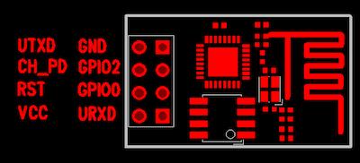ESP8266 ESP-01 module Pin-out Pin 3.3 V VCC ALL (3.0 V VDDx ~ 3.