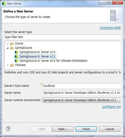 1.2 설치하기 SpringSource Tool Suite ( 이하 STS) 를디폴트옵션으로설치하면함께설치된다. A.