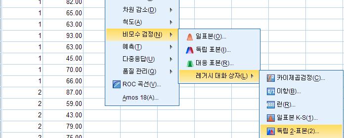 반의수학점수는통계적으로차이가없다.