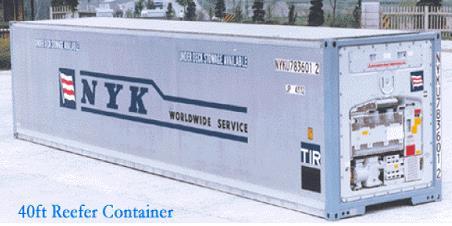 로밀폐형임 - reefer container( 냉동컨테이너 ) :