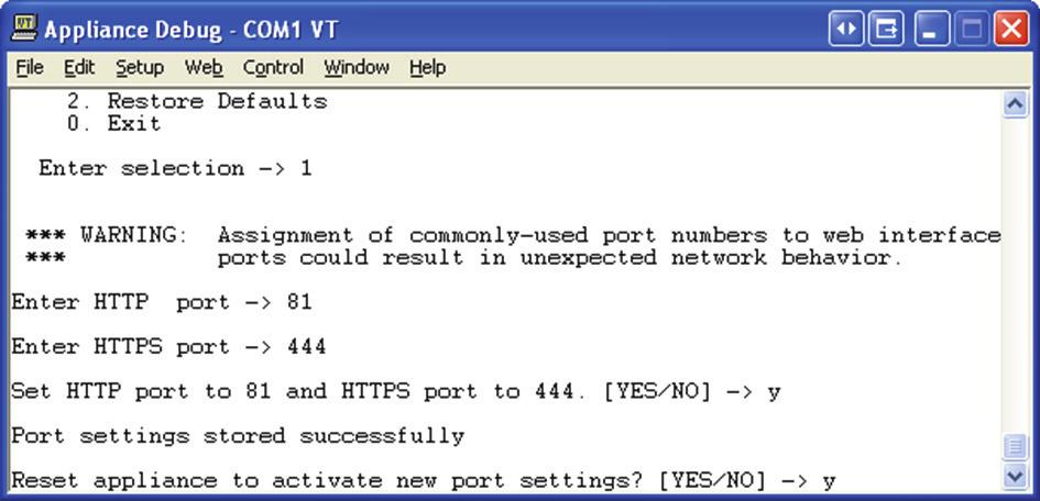 HTTP 포트및 HTTPS 포트에사용할포트번호를입력합니다. 그림 2-8.