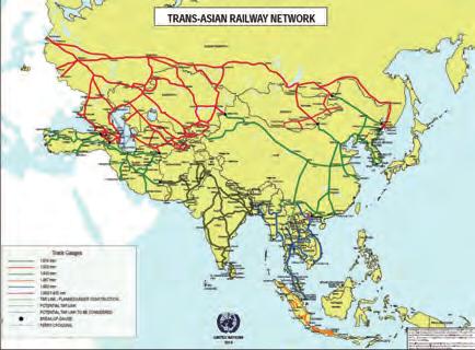 특집 1 유라시아통합교통망구축현황과방향 자료 : UNESCAP, Asian Highway Route Map, http://www.unescap.