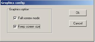 Config( 구성 ) Config( 구성 ) 을선택하면아래와같은화면이나타납니다. Full Screen Mode( 꽉찬화면모드 ) 선택시 ( 체크박스에체크 ) 리모트디스플레이는사용자로컬모니터의전체화면을채웁니다.