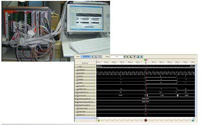 이션시험을수행한다. 이후에는 FPGA 배치및배선과정을수행한다. 배치및배선이끝난다음에는내부회로가 FPGA에물리적으로구현되었을때, 신호가배선과회로를지날때의지연정보와회로전체의최소한의회로구성요소들의연결정보로이루어진네트리스트가추출된다. 이네트리스트를시뮬레이션함으로써, 신호의지연정보를포함한전체회로의타이밍시뮬레이션을수행하게된다.