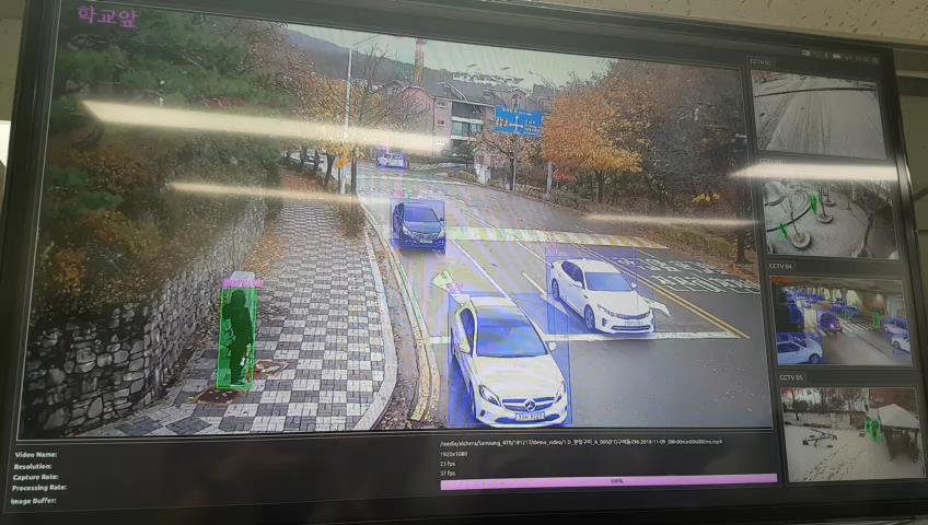 성남시 Smart CCTV 사람 / 자동차 / 화재검출 : 스피드돔카메라에적용가능, 눈 / 비 / 야간에도활용가능