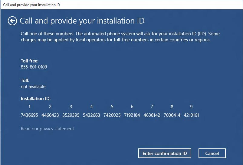 5 전화정품인증시스템에서제공하는 confirmation ID (CID) 입력후, Activate Windows 클릭 6 라이선스상태를확인하기위해, 해당장치에서관리자권한으로 CMD 명령창실행 7 <system