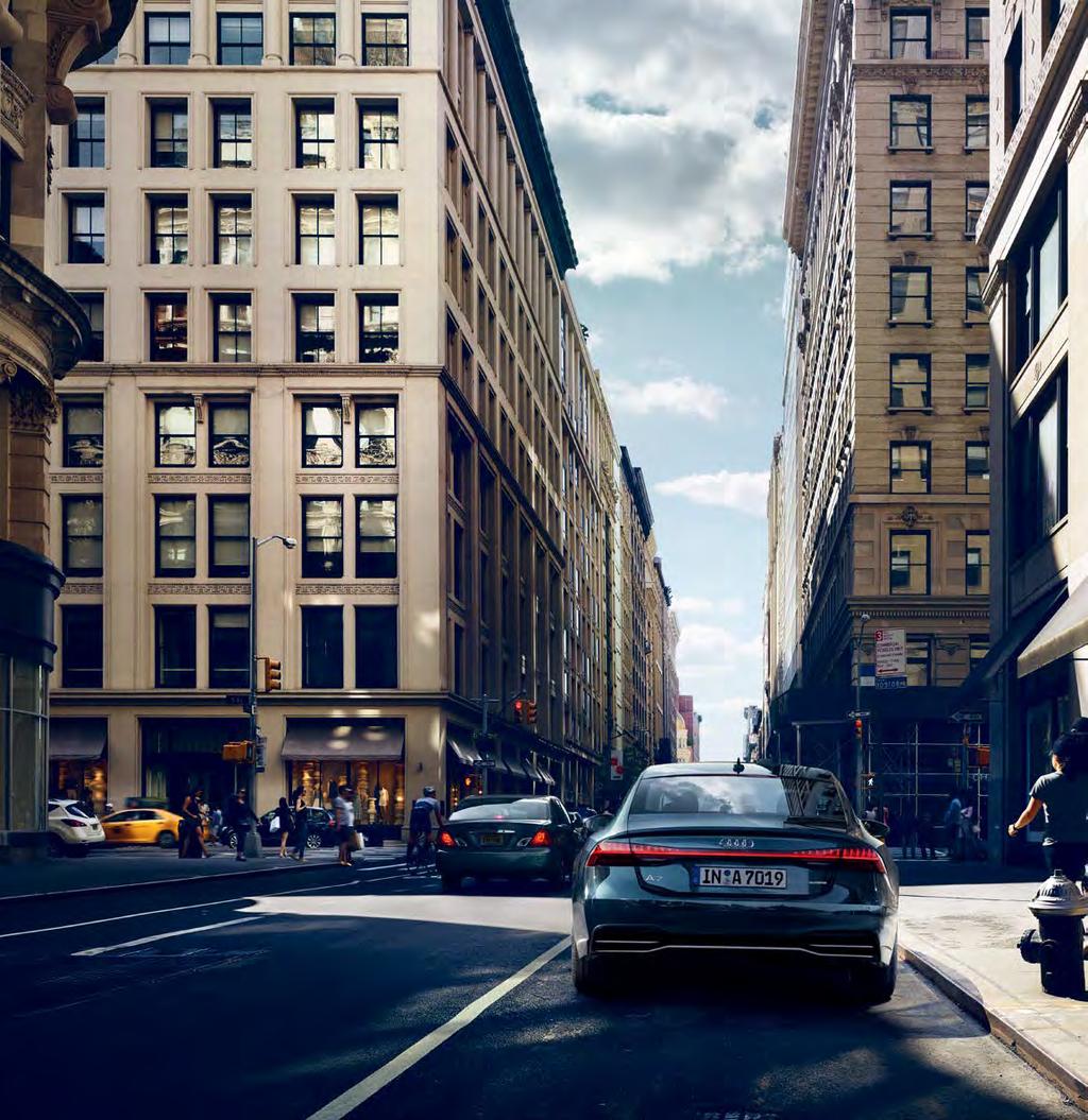 Audi A7에서는첨단보조시스템과반자율주행기능옵션을통해미래의모빌리티를경험할수있습니다.