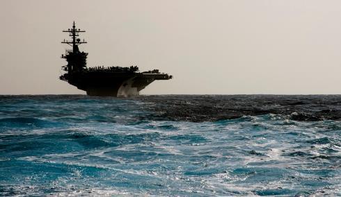 Navy's 3rd Fleet splashes through the South China Sea When the Navy s super carrier Carl Vinson slipped out of San Diego nearly two months ago and steamed toward Hawaii, it marked the first time
