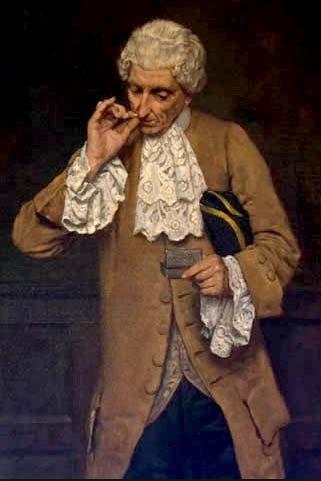 담배의역사 18 세기 유럽 1700 년대 담배를갈아서고운가루로만든것 ( 코담배, snuff) 을약간집어서콧속에다넣고킁킁들이쉰다음재채기를하여내뿜는것이흡연을능가한담배복용의지배적인형태가됨. 재채기는머리에서 여분의체액 을제거해주고뇌에활력을주며눈을밝게하는것으로여겨짐. 미국 미국소재영국의식민지들, 특히버지니아는급격히팽창하던담배시장을장악하고있었음.