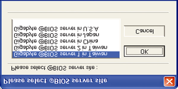 방법 2: @BIOS 유틸리티 DOS 부팅 디스크가 없으면, 새 @BIOS 유틸리티의 사용을 권합니다. @BIOS 로 윈도우에서 업데이트할 수 있습니다.최신 버전의 BIOS 를 다운로드하려면 원하는 @BIOS 서버를 선택하기만 하면 됩니다. 그림 1. @BIOS 유틸리티 설치하기 그림 3. @BIOS 유틸리티 그림 2.