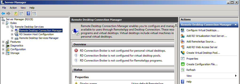 RD Connection Broker 기능을 설치를 완료한다.