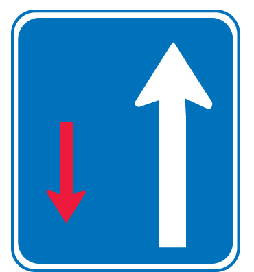 3. 지시표지 도로의 통행방법ㆍ통행구분 등 도로교통의 안전을 위하여 필요한 지시를 하는 경우에 도로사용 자가 이를 따르도록 알리는 표지