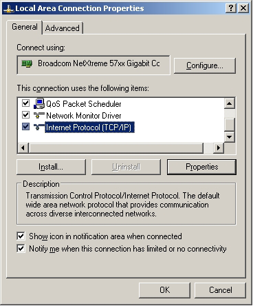 사용자 컨트롤 2. PC(랩톱)에서, 시작 -> 제어판 -> 네트워크 연결을 선택합니다. 3.