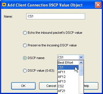 3: Visual Policy Manager C: DSCP Source DSCP () DCSP(Differentiated Service Code Point). DSCP : 1 2a 2b 2c 2d 1. Name. DSCP CS1(IP Precedence 1). 2.. a.
