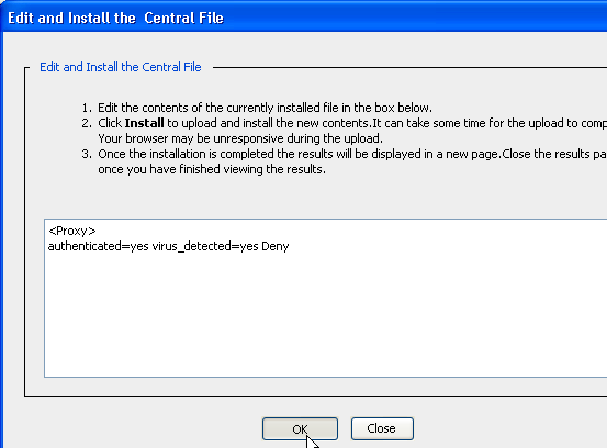 SGOS 6.4 Visual Policy Manager ProySG :. Edit and Install File CPL (Blue Coat SGOS 6.4. Content Policy Language ) Install.