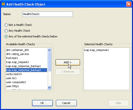 3: Visual Policy Manager C:.. : 1 2a 2b 1.. Not a health check:. Any Health Check:.