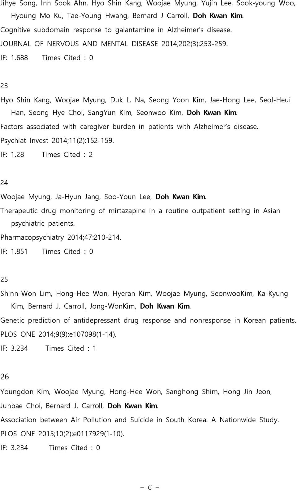 Na, Seong Yoon Kim, Jae-Hong Lee, Seol-Heui Han, Seong Hye Choi, SangYun Kim, Seonwoo Kim, Doh Kwan Kim. Factors associated with caregiver burden in patients with Alzheimer s disease.