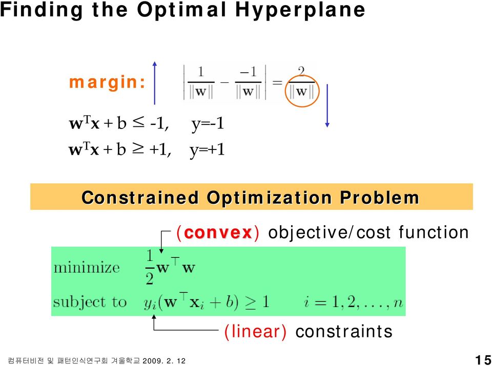 Constrained Optimization Problem (convex)