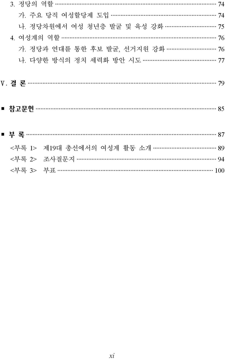 정당과 연대를 통한 후보 발굴, 선거지원 강화 76 나.