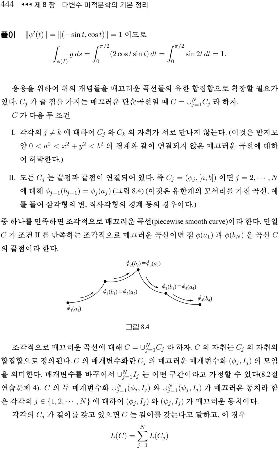 ) (piecewise smooth curve). C II φ(a 1 ) φ(b N ) C. 2(b 2 ) 3(a 3 ) 1(a 1 ) 1(b 1 ) 2(a 2 ) 3(b 3 ) 4(a 4 ) 4(b 4 ) 8.