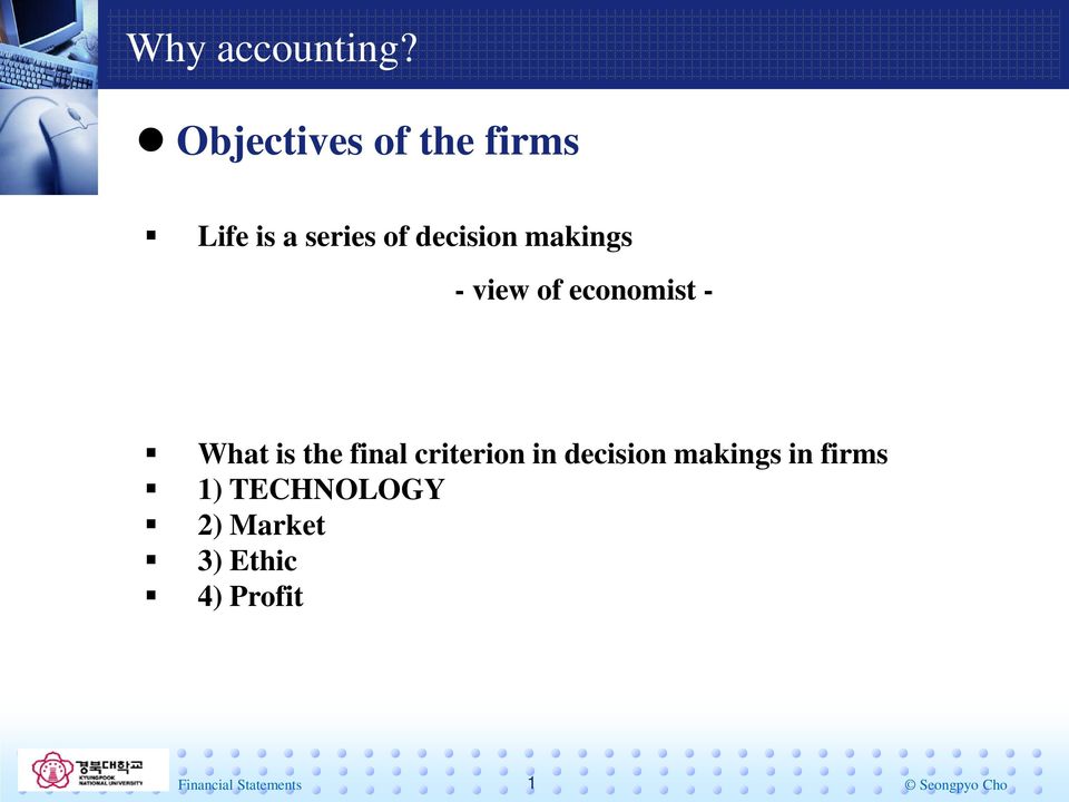 makings - view of economist - What is the final