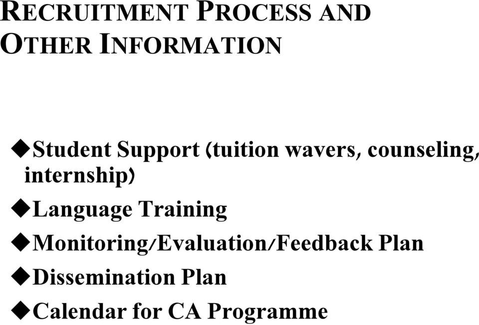 Language Training Monitoring/Evaluation/Feedback