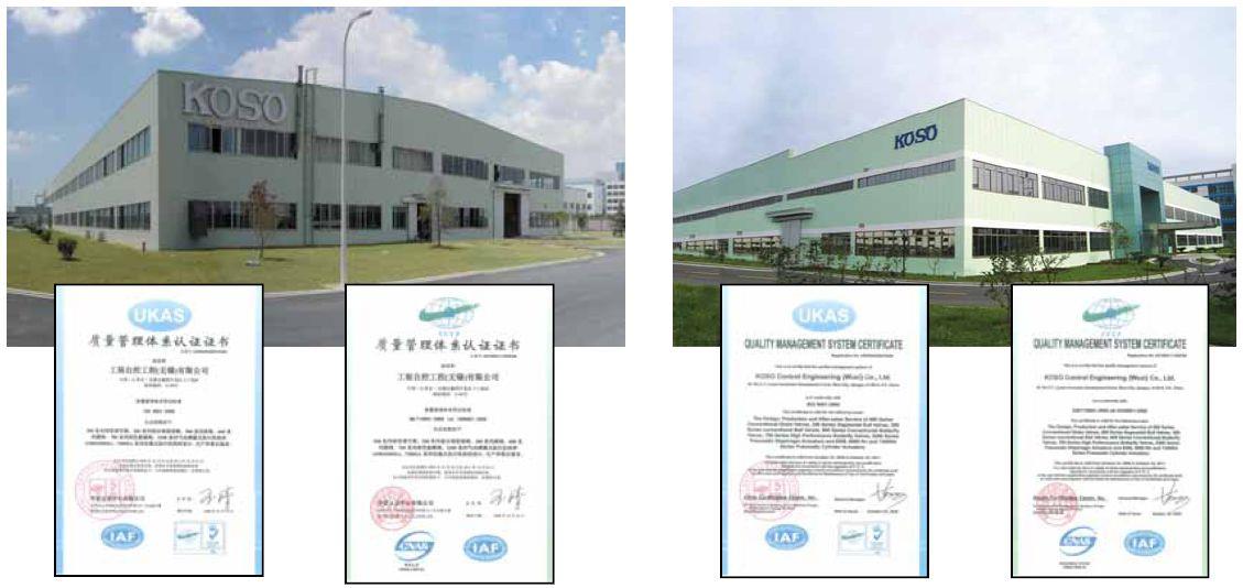 China Wuxi factories ISO 9001 Certified Wuxi first factory established in 1993 Main products: Control valves/linear motion